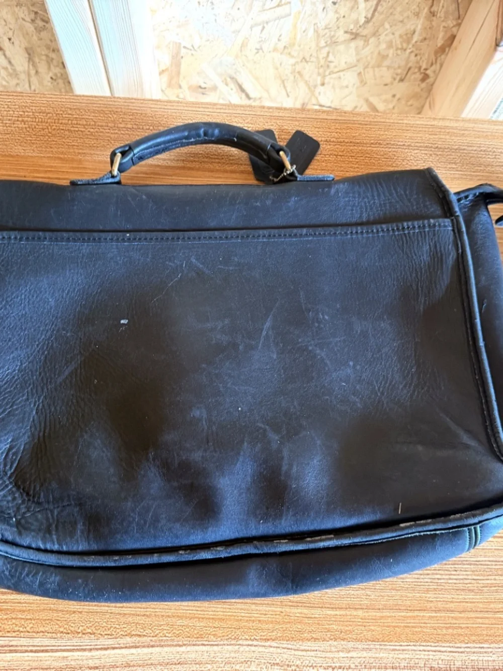 Vintage Coach Metropolitan 5180 Black Leather Briefcase Messenger Bag
